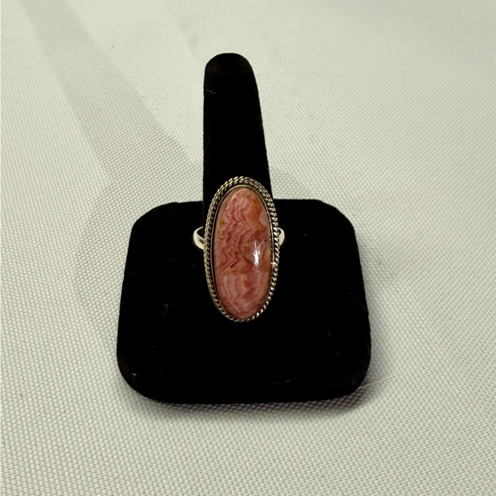 Rhodochrosite and Sterling Silver Ring - NWOT - Size 8.5